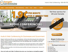 Tablet Screenshot of bargainconferencing.com